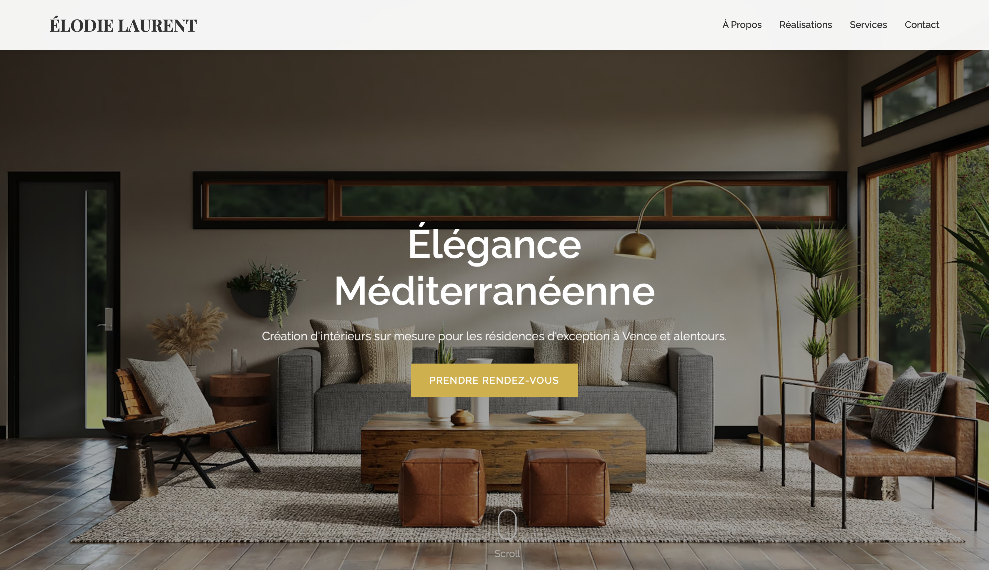 Site web d'Élodie Laurent, architecte d'intérieur
